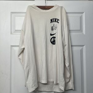 Nike Mens Move To Zero LS Cream Basketball Shirt Size XL